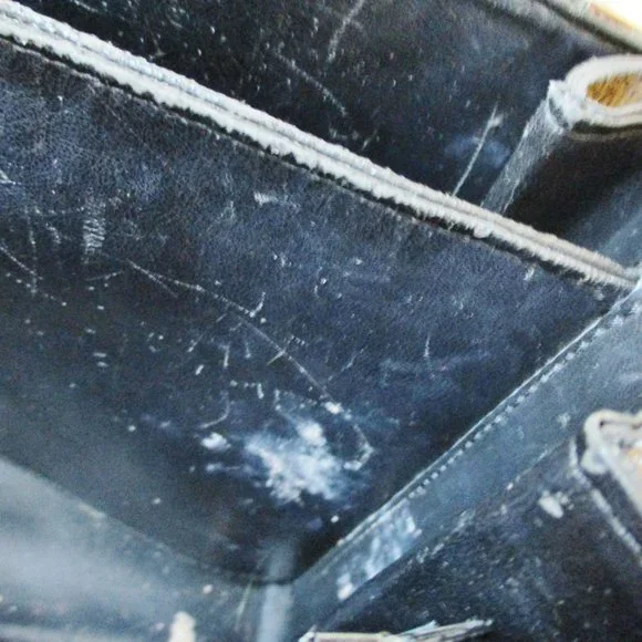 Vintage Bally Black Leather and Brown Croc Embossed Crossbody/Shoulder Handbag - Picture 14 of 15